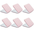 Compact Mirror, Pocket Travel Makeup Mirror for Purse, Metal Square Shell, 2-Sided 1X/2X Magnifying, Portable, Folding, Handheld, Pink,6 Pack