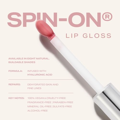 Hydrating Lip Gloss with Hyaluronic Acid & Shea Butter - No Fine Lines, Shine Finish, Vegan Cruelty-Free