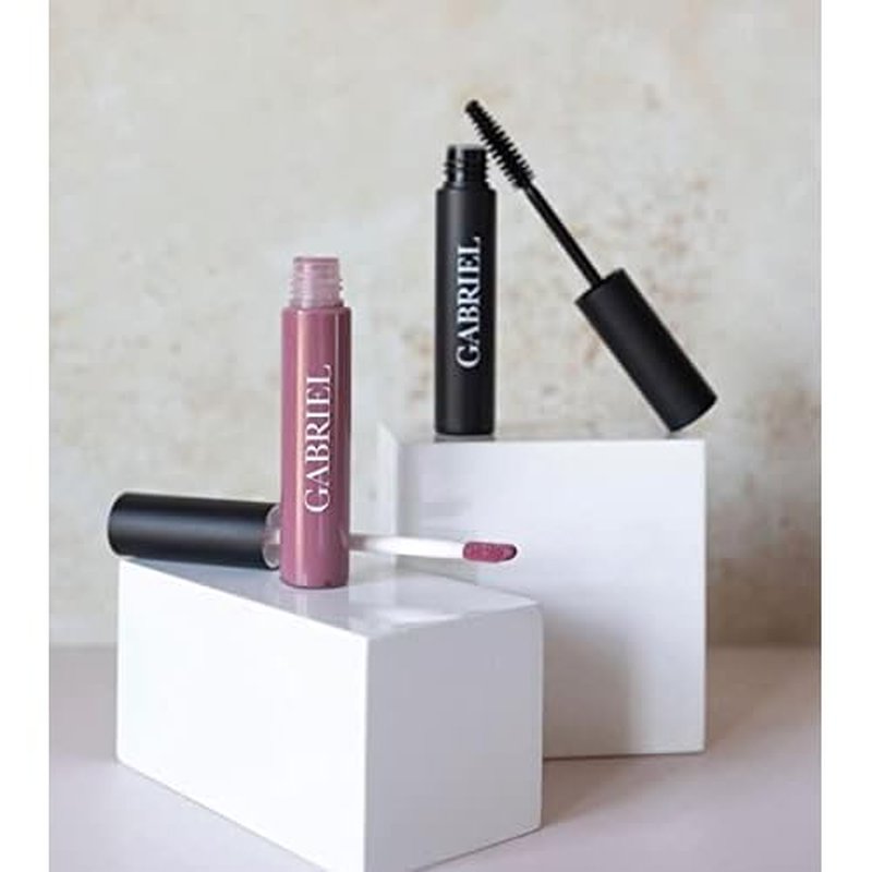Gabriel Cosmetics Mascara (Black), Natural, Paraben Free, Vegan, Gluten free, Cruelty free, No GMO, Voluminous full lashes, Non flaky, Water resistant, 0.25 Fl Oz.