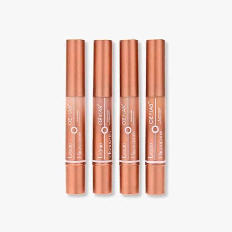 Angelo Glow Liquid Highlighter Wand Champagne ? Buildable Illuminating Makeup Stick for Face and Body ? Radiant Finish ? 6ML/0.21FL.OZ£¬PACK OF 1