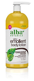 Emollient Coconut Body Lotion 32 oz - Natural Moisturizer for Dry Skin