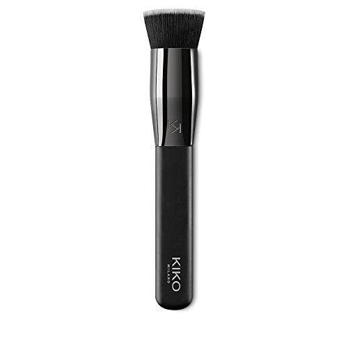 Black Foundation Brush for Liquid Makeup - Synthetic, Ergonomic Handle
