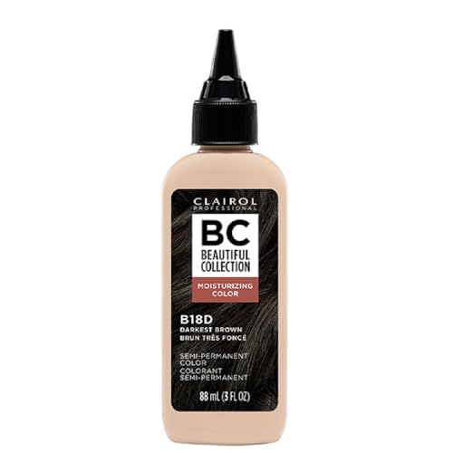 Clairol Professional Beautiful Collection Hair Color, 18D Darkest Brown, 3 oz. - Packaging May Vary