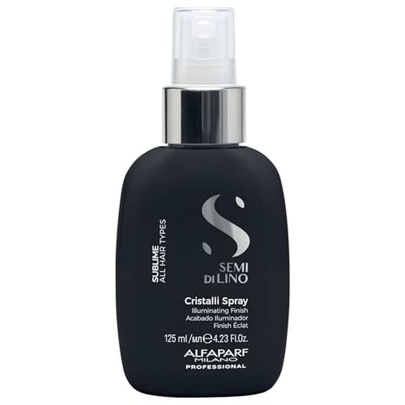 Alfaparf Milano Semi Di Lino Sublime Cristalli Smoothing Finishing Spray - Lightweight - Provides Shine and Protection - Professional Salon Quality - 4.23 fl. oz.