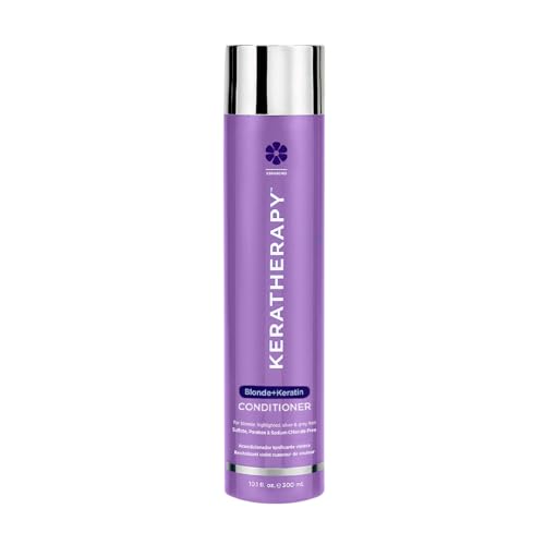 Keratherapy Totally Blonde Violet Toning Conditioner, 10.1 fl oz – Purple Color-Treated Hair Conditioner