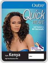 Outre Quick Weave Synthetic Half Wig - Kenya Style, Easy to Style & Blend
