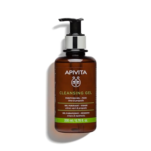 Apivita Purifying Gel for Oily Skin with Lime & Propolis - Deep Cleansing Face Wash
