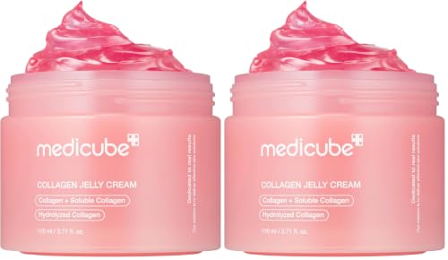 Medicube Collagen Jelly Cream with Niacinamide, Hydrolyzed Collagen & 24H Glow - Pack of 2 - 3.71 Fl Oz