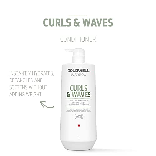 Hydrating Curl & Wave Conditioner 1L with Color Protection for Curly Hair