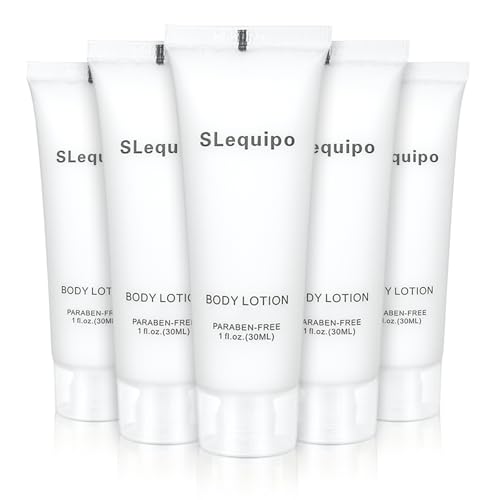 1 Fl Oz Travel Body Lotion Bulk Pack - 50 Mini Hotel Toiletries, Clear Container