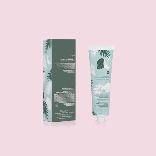 Capri Blue Moisturizing Hand Cream Travel Size ? Flora Edit Collection ? Nourishing Hand Cream for Dry Cracked Hands with Jojoba Oil & Shea Butter ? Purse Essentials ? Skin Care (Coconut Santal, 3 oz)