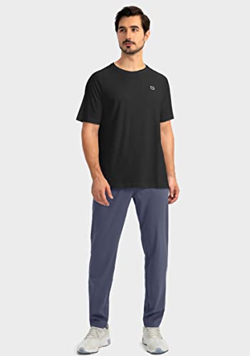 G Gradual Men's Sweatpants with 3 Zipper Pockets – Large Dusty Blue Joggers