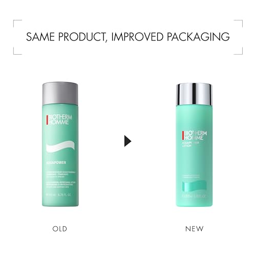 Biotherm Aquapower Toning & Moisturizing Face Lotion for Men, with Biotech Plankton & Oligo Sugars, Prevents Razor Burn and Skin Redness for Soothed & Hydrated Skin