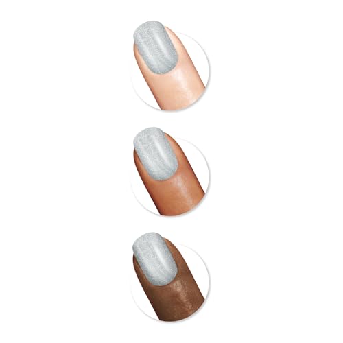 Sally Hansen Insta-Dri Hershey Kisses Nail Polish | Quick Dry, Long Lasting, Streak-Free Shine | Opaque, Glitter | 726 Giving KISSES | Light Gray Nail Color