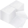 White Linen Cocktail Napkins 80 Pcs 6x6 Inch Hemstitch Bulk Set - Jerify