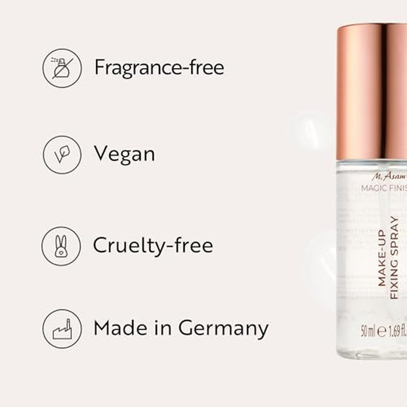 M. Asam MAGIC FINISH Make-up Fixing Spray (1.69 Fl Oz) - As make-up fixer & as refreshment in between, moisturizing boosters nourish the skin, with vitamin B3, suitable for all skin types