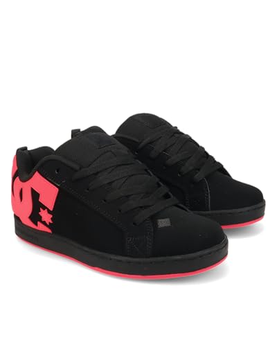DC Womens Court Graffik Skate Shoes Black Hot Pink Size 7