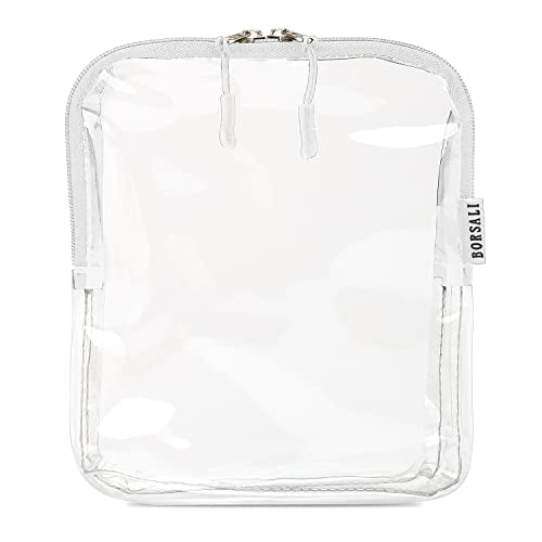 BORSALI TSA Approved Clear Toiletry Bag Set of Three Colors. Breeze Through Security, Access Items Fast and Organize Travel items by Color