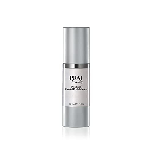 PRAI Beauty Platinum Firm and Lift Night Serum, Anti-Aging Face Serum for Instant Face Lift, Nourishing and Hydrating Serum, Vegan, Cruelty-Free, 1 Fl Oz