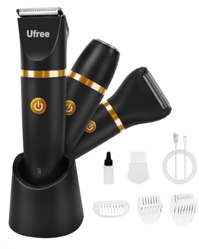 Ufree 3-in-1 Bikini & Facial Trimmer Electric Razor for Women - Black Gold