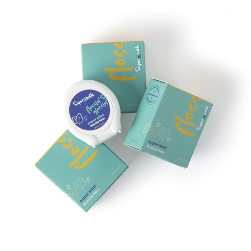 SuperMouth Nano Hydroxyapatite Fluoride Dental Floss 3 Pack Mint
