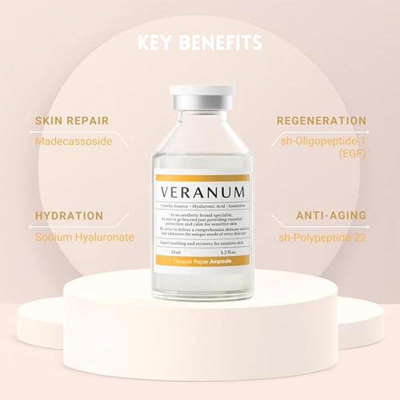 5-Peptide Repair Serum ? Korean Anti-Aging Peptide Ampoule with Centella EV | Collagen & Elasticity Support (1.2 fl oz / 35 mL)