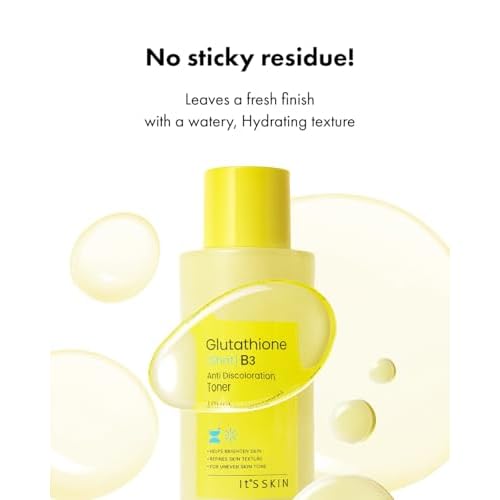 It'S SKIN Glutathione Shot B3 Toner 4.05 Fl Oz, 99% Pure Glutathione, Deep Hydration & Skin Texture Care, Fast-Absorbing for Daily Toner, Korean Skincare