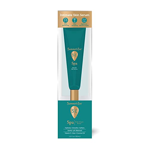 Summer's Eve Post-Shave Intimate Skin Hydrating Serum, 1 Oz, Fragrance-Free After Shave for Women with Vitamin E & Coconut Oil