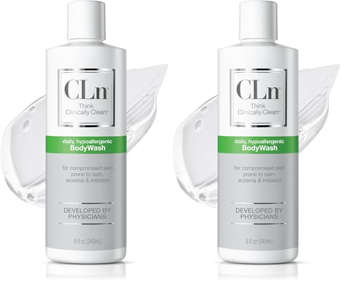 CLn Body Wash Non-Drying for Sensitive Skin 8 Fl Oz Pack of 2 - Eczema & Dermatitis Care