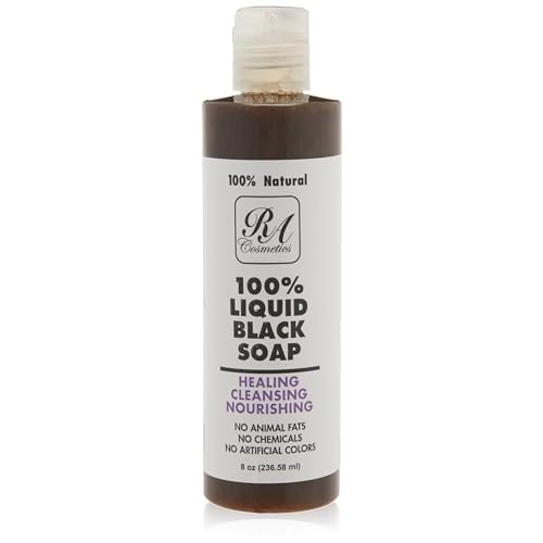 RA COSMETICS 100% African Liquid Natural Black Soap - 8 oz