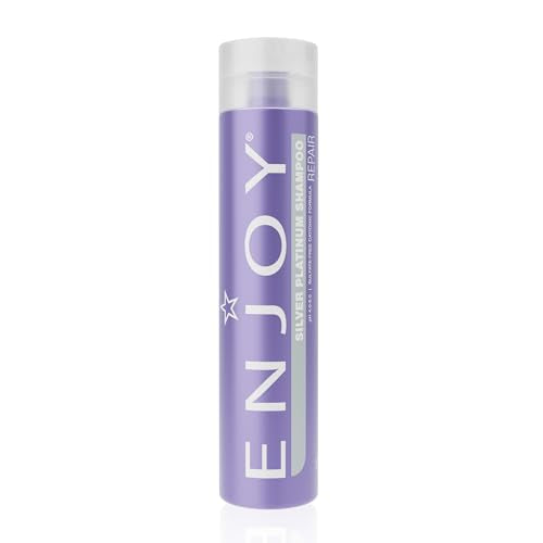 Enjoy Silver Platinum Purple Shampoo for Brassy Hair - Sulfate-Free, pH 4.0-5.0, 10.1 Fl Oz