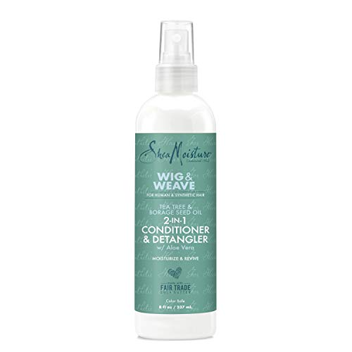 Leave-In Conditioner and Detangler for Wig & Weave - Tea Tree & Borage Oil, 8 oz