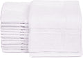 Gold Textiles 12 Pack White Cotton Blend Hotel Bath Mats 18x25 Inches Quick Dry
