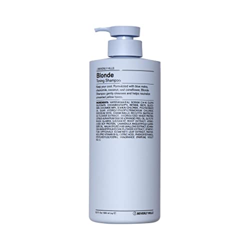 J Beverly Hills Blue Blonde Toning Shampoo with Coconut Oil - Deep Conditioning 32 Oz (Pack of 1)