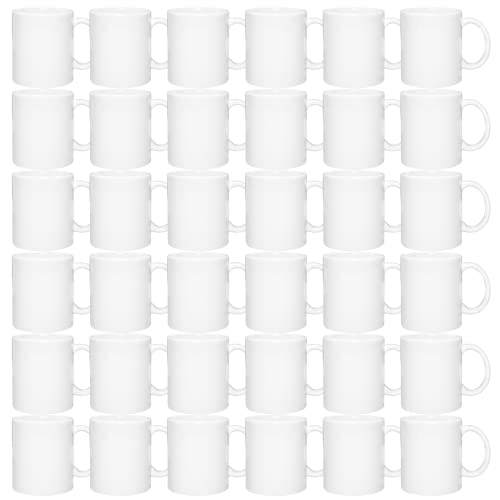 White Ceramic Coffee Mug Set 36pcs 11oz Dishwasher & Microwave Safe
