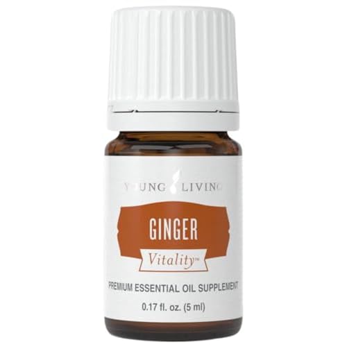 Young Living Ginger Vitality Essential Oil 5ml - Spicy Flavor Enhancer for Sweet and Savory Dishes - Digestive System Support - Culinary Aromatherapy for Cooking