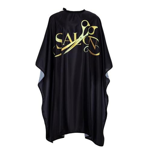 Black Patterns Hair Cutting Cape 63x55 Inch Professional Water-Resistant Barber Cape - 8 Pack
