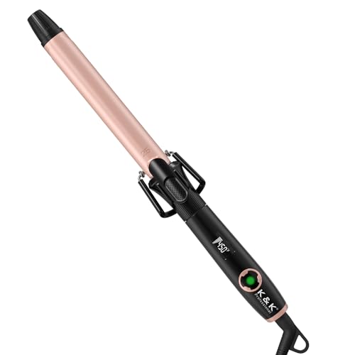 1 Inch Ceramic Curling Iron with Dual Voltage & LCD Display