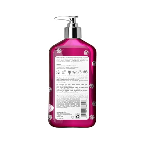 Hempz NEW Pink Peppermint Meringue Body Moisturizer, Body Lotion, Fall and Winter Skin Care for Men & Women, Limited Edition, 17 fl.oz.
