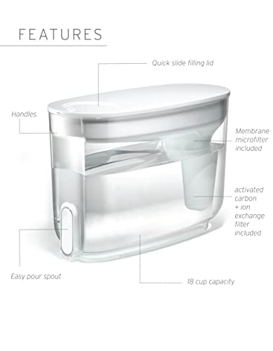 LifeStraw Home 18-Cup BPA-Free Water Filter Dispenser with Microfilter