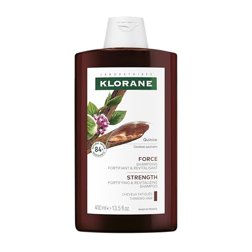 Klorane Strengthening Shampoo with Quinine 13.5 Fl Oz - Hair Thickening & Hair Loss Support - Pack of 1