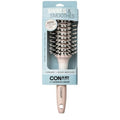 CONAIR Ceramic and Wood Shines & Smoothes Vented Boar Bristle Round Hair Brush, hairbrush for women, reduce frizz and add shine, natural wood handle, distributes heat evenly, hair dryer brush