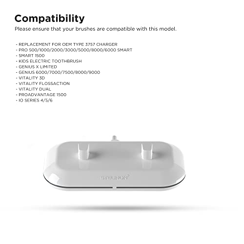 Galvanox 2-in-1 Dual Oral-B Toothbrush Charger | Compatible with Pro, Genius, Vitality, iO & Kids