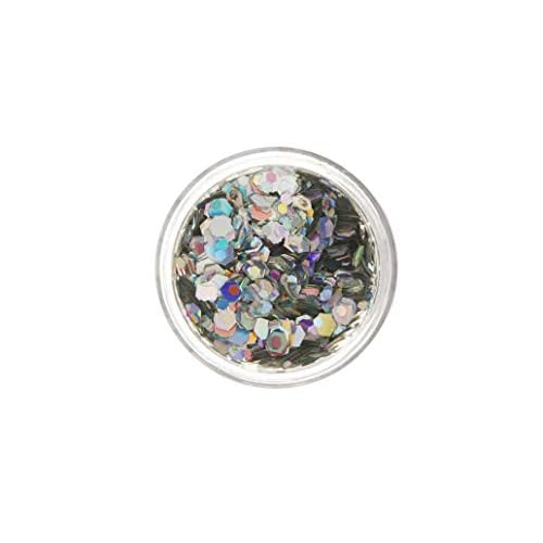 Moon Glitter Holographic Chunky Glitter 100% Cosmetic Glitter for Face, Body, Nails, Hair and Lips - 0.10oz - Silver
