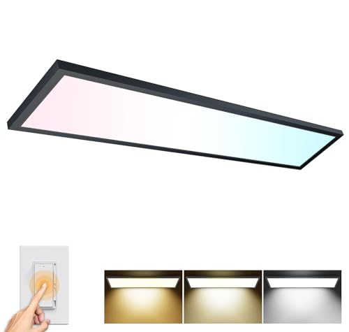 Black 1x4FT LED Flat Panel Light Surface Mount 5500LM 50W - Variation of THIS listing