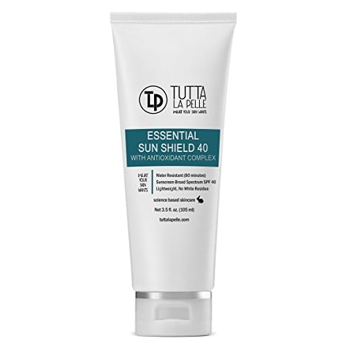Zinc Oxide Sunscreen SPF 40 - Broad Spectrum UVA/UVB Protection - Water resistant (Up to 80 minutes) - Sunblock - Fragrance-free, Lightweight - Vitamin C Antioxidant - 3.5oz
