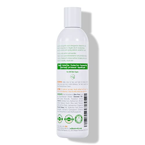 Wild Naturals Manuka Honey Eczema Body Wash 8oz - Organic, Sulfate-Free, Natural Skin Care