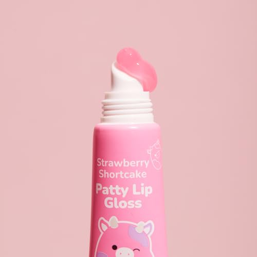 TONYMOLY x Squishmallows Patty the Cow 2-Piece Skincare & Beauty Gift Set ? Strawberry Hand Cream & Strawberry Shortcake Lip Gloss ? Cute Korean Skincare Gift