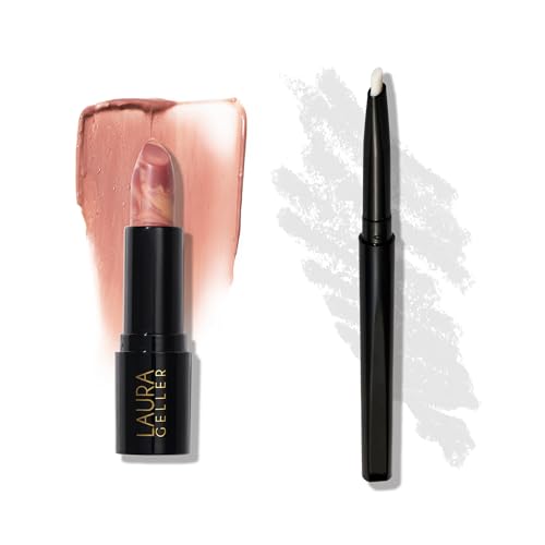 LAURA GELLER NEW YORK Italian Marble Sheer Lipstick, Berry Banana + Modern Classic Invisible Color Locking Lip Liner, Clear