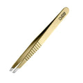 Gold Stainless Steel Tweezers for Precise Eyebrow Shaping & Hair Removal